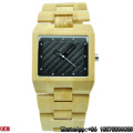 Top-Quality Maple Bamboo Square Wooden Watches Quartz Watches Hl10